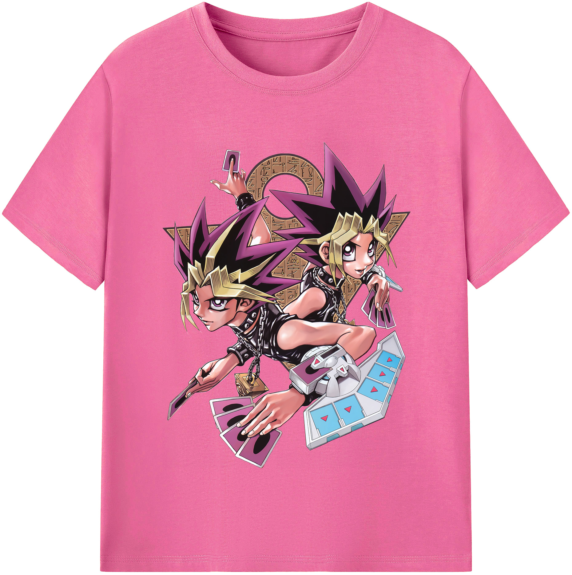 （画像用） 遊☆戯☆王 Yu-Gi-Oh! レディースカジュアルプリントTシャツ（綿100％）